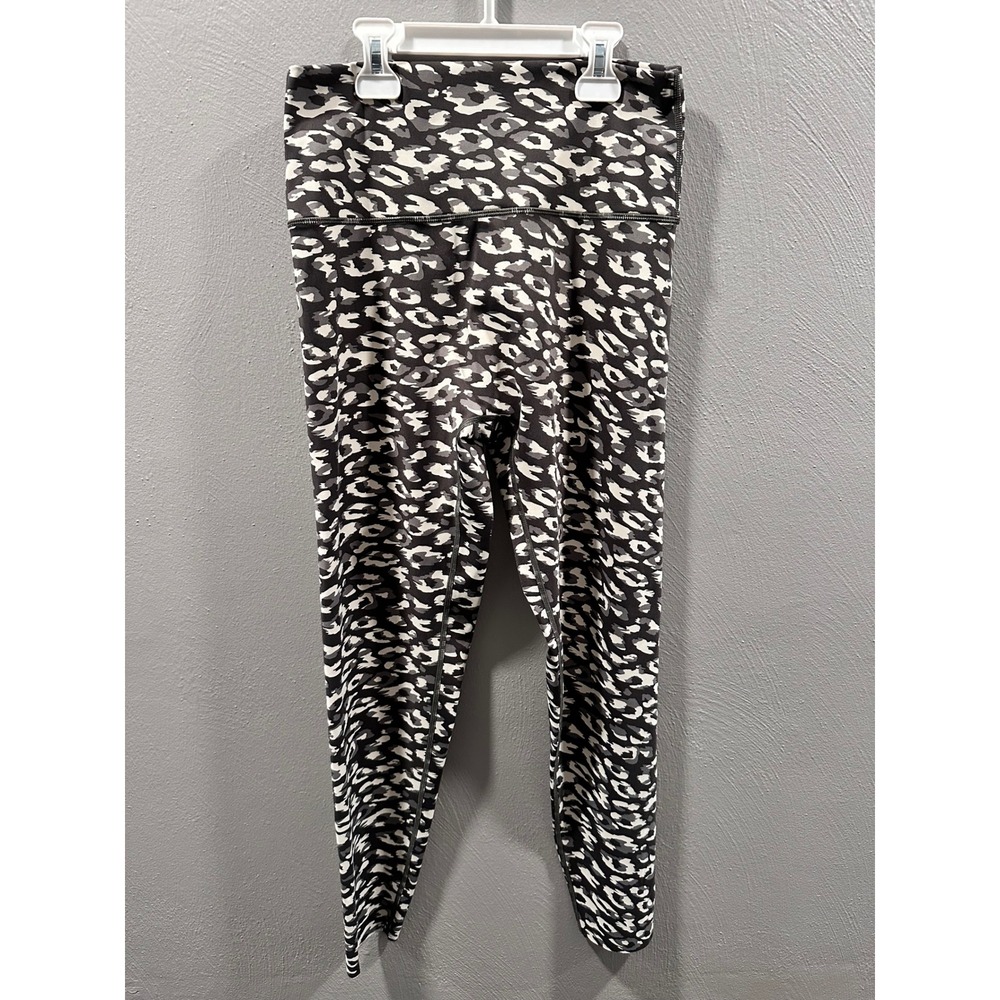 OFFLINE by Aerie Goals 7/8 Leggings Grey Leopard Animal Print Hi-Rise Large